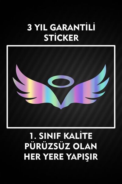 3M Melek Kanadı Sticker 20x10 CM / Etiket / Araç Sticker /  Araba Sticker