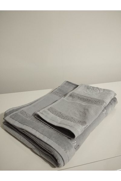 HMZ Etamine and Cross Stitch Embroidered - Fringefree Mother and Daughter Towel