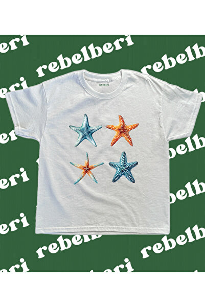 rebelberi Tricou pentru bebeluși 4 stele de mare cu model Y2K Grunge Fairycor...