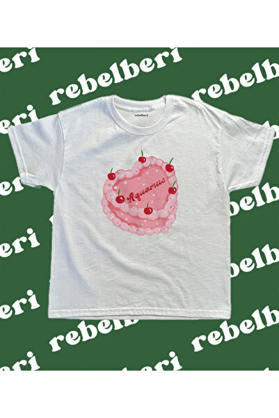 rebelberi Aquarius Aquarius ζώδιο τούρτα Y2K Grunge Fairycore Baby Tees - 100...
