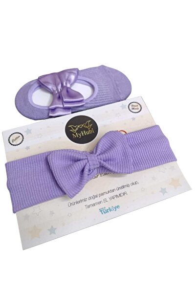 MyHubi 2-Piece Combination Handmade Baby Girl Little Bandana & Ballerina Socks with Special Accessories