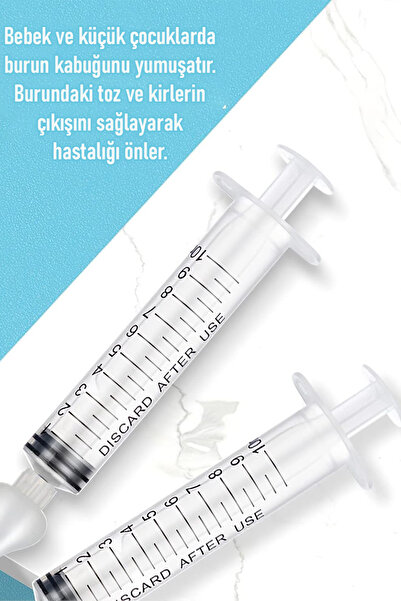 Factorial Bebek Burun Şırıngası Burun Temizleme Kiti Silikon Uçlu Burun Nazal Yıkama Aspiratörü Şurup
