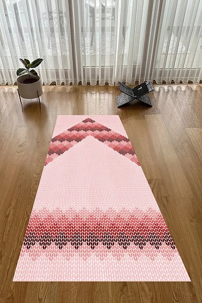 Viyana Home Digital Printed Non-Slip Base Washable Dowry Gift Prayer Mat Prayer Mat 97 Red