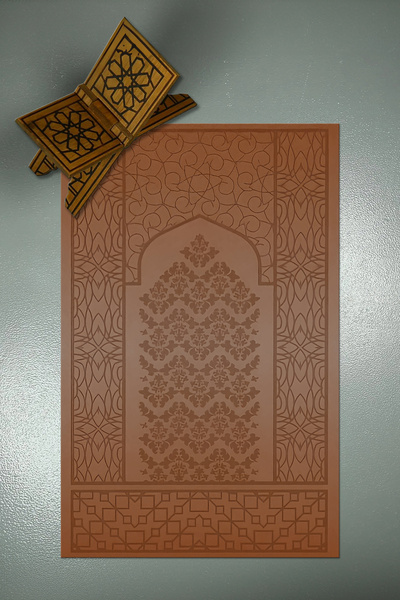 Viyana Home قاعدة سجادة صلاة مطبوعة رقمية غير قابلة للانزلاق وقابلة للغسل