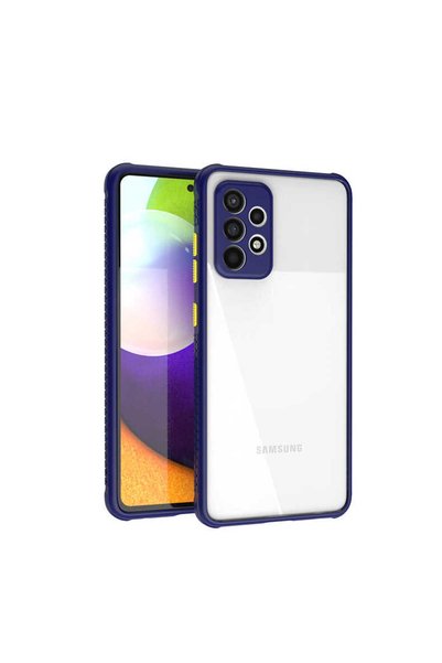 Techaks جراب Zore Kaff لهاتف Galaxy A52 - أزرق داكن