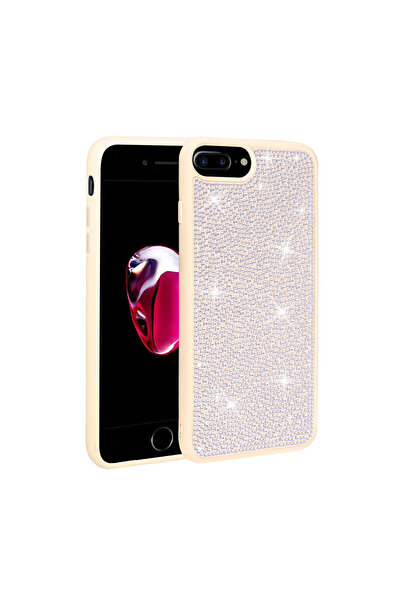 Ahlttiba iPhone 8 Plus Kılıf Parlak Taşlı Tasarım Cep Telefonu için Uyumlu Ka...