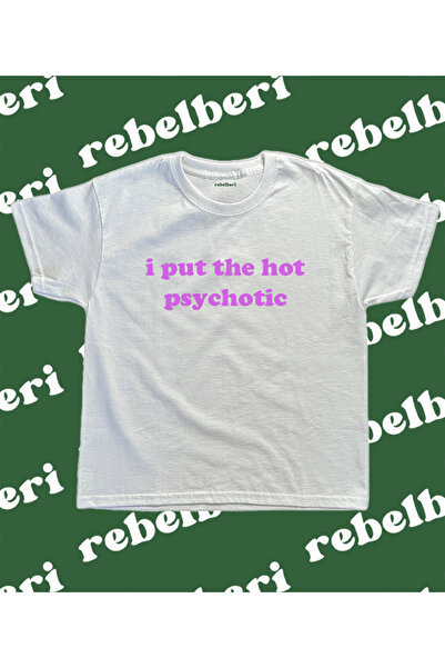 rebelberi Tricou scris pentru bebeluși - Hot Psychotic, Y2K Grunge, Fairycore...