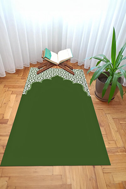 Viyana Home قاعدة سجادة صلاة مطبوعة رقمية غير قابلة للانزلاق وقابلة للغسل