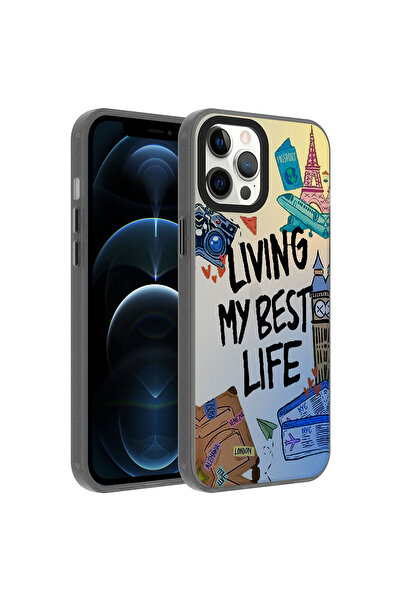 zore حافظة آيفون 12 برو ماكس ذات غطاء صلب بنمط التنين - للسفر