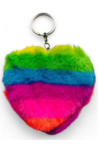 GALATA GIFT Breloc inimă de pluș, pufos, moale, breloc cadou pentru iubita, accesoriu ornament pentru geantă