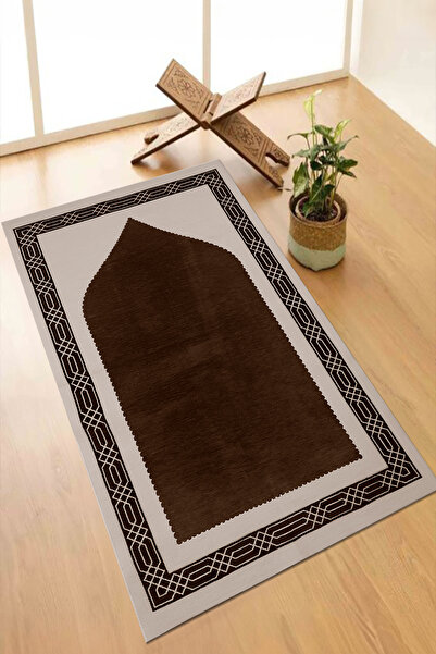 Viyana Home قاعدة سجادة صلاة مطبوعة رقمية غير قابلة للانزلاق وقابلة للغسل