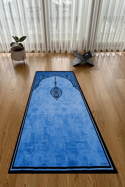 Viyana Home Digital Printed Non-Slip Base Washable Dowry Gift Prayer Mat Prayer Rug