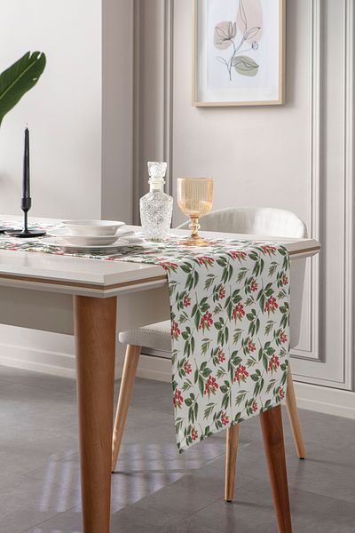SWITA Kokina Premium Duck Linen Runner - Stain Resistant 45X140