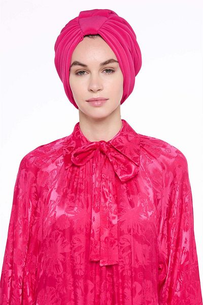 miha Hicran Önal Fuchsia Handled Design Bonnet