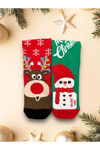 BERNEO Unisex Christmas Concept Gift 2-Pack Socks