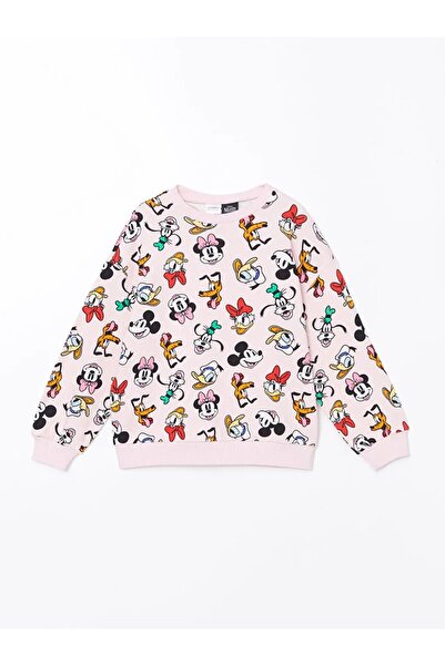 LC Waikiki LCW Kids Pembe Bisiklet Yaka Mickey Mouse Baskılı Kız Çocuk Pijama Takımı CENT TRADE