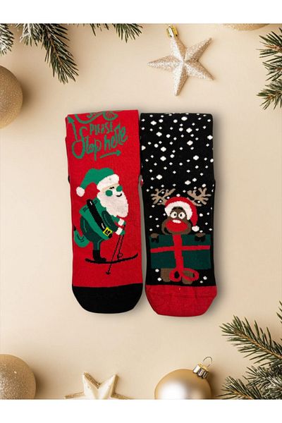 BERNEO Unisex Christmas Concept Gift 2-Pack Socks