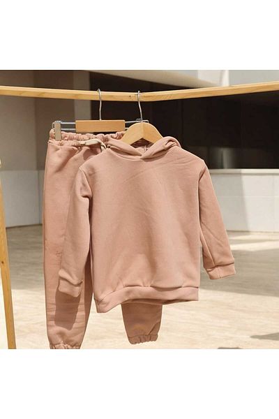 BEBEĞİME ÇORAP HoodEd ChildrEn's Tracksuit SEt - ThrEE ThrEad RastEr