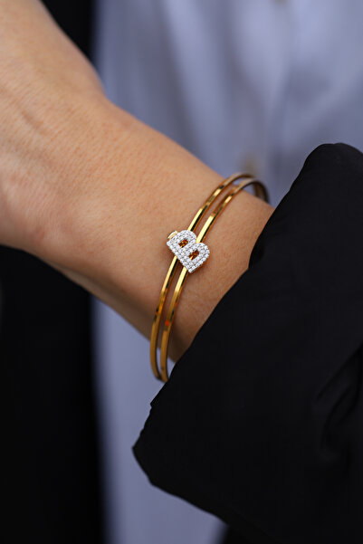 Yenigün Kuyumculuk 14 Ayar Altın Ema Taşlı B Harf Ajda Ve Kolye Charm (TÜM HA...