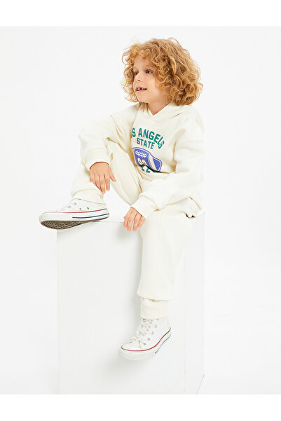 Koton Basic-Jogger-Jogginghose mit Bindegürtel und bedrucktem Taschenband