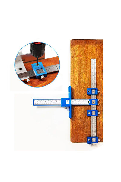 BGA Carpenter Jig Hole Punch Guide Ruler Cabinet Doors Drawer Holes Template Guide Ruler
