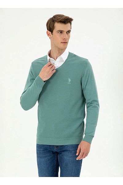 U.S. Polo Assn. Мъжки класически тесен пуловер G081Sz0Tk.000. 1920977 Dmls