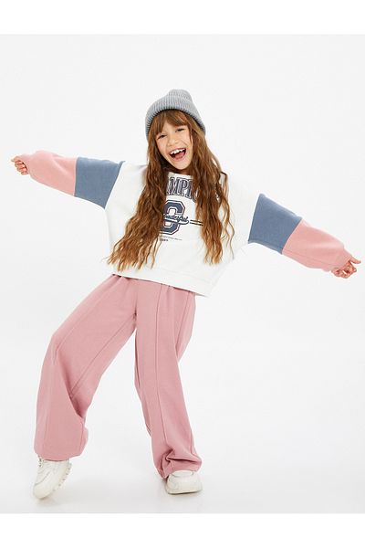 Koton Sweatpants Wide Leg Waist Elastic Waistband