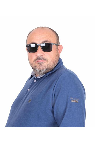 MocGrande Pulover pentru bărbați cu gât polo de mărime mare - 24409 Marin