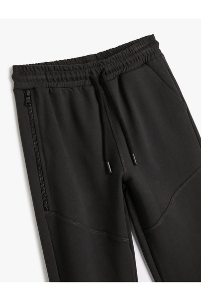 Koton Jogger Eşofman Altı Cepli Beli Bağlamalı Şardonlu Pamuklu