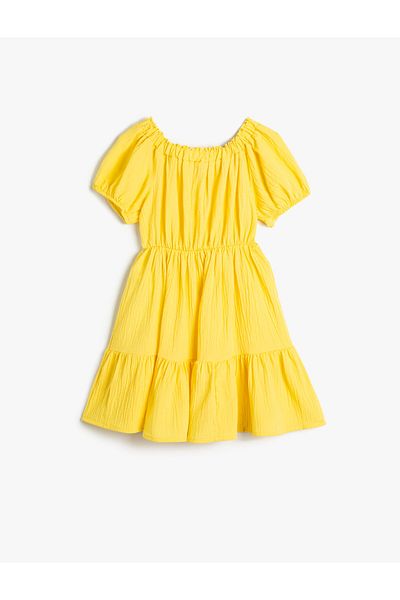 Koton Rochie de fată, galbenă, până la genunchi, 3skg80060aw