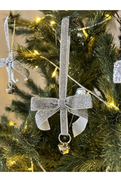 kadifecim 1 bucată de catifea argintie argintie de Anul Nou - ornament pentru...