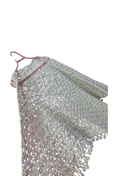 GÖNÜLÇELEN TASARIM EL ÖRGÜSÜ ZİNCİR PULLU ABİYE OMUZ ŞALI (GELİN ŞALI)