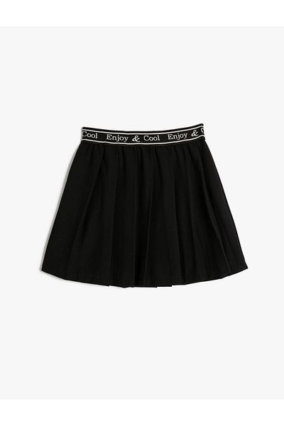 Koton Skirt Waist Elastic Text Detailed
