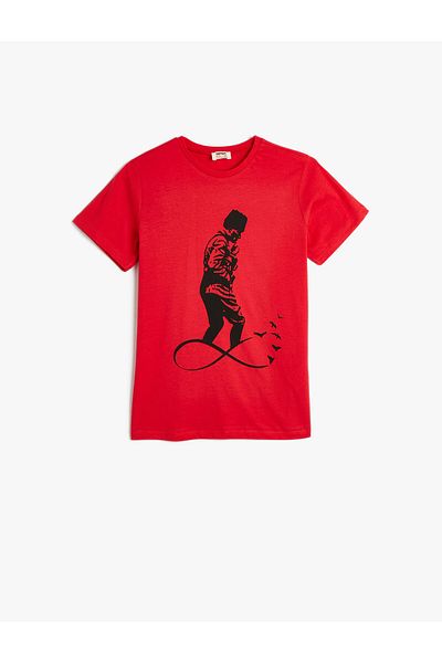 Koton Atatürk T-Shirt Kurzarm Baumwolle