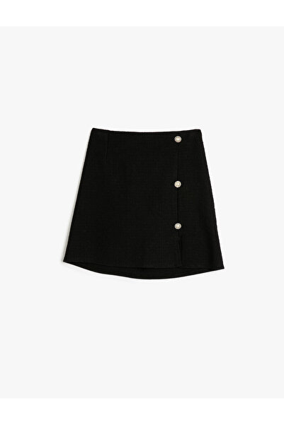 Koton Basic φούστα με λεπτομέρεια με κουμπιά και ελαστική μέση