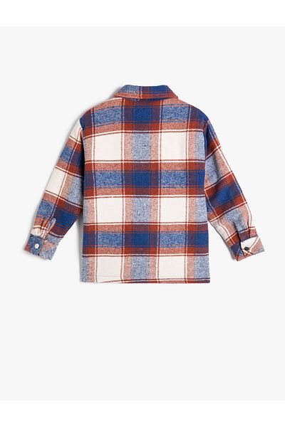 Koton Shirt Jacket Pocket Detailed Long Sleeve Snap Closure