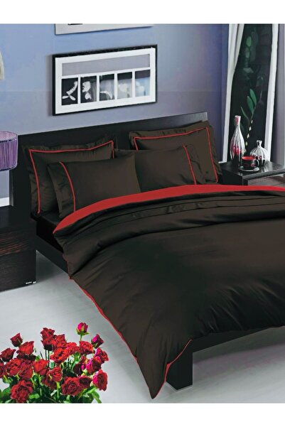 Taç Prestige Black Deluxe Satin Double Duvet Cover Set