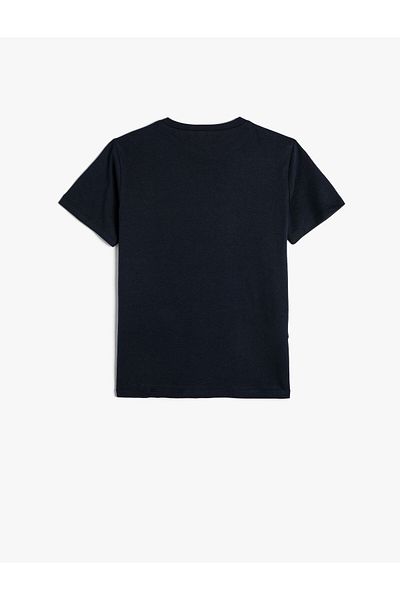 Koton Tričko s krátkým rukávem Crew Neck Surf Potištěná bavlna