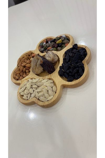 ARİN MODA Arin Homteks - Denim, Wood, Snack Bowl, or Breakfast Plate Multi-Purpose