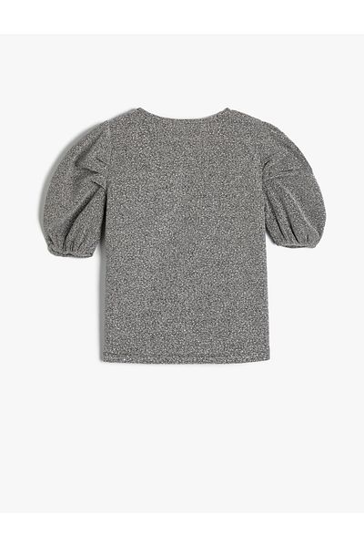 Koton Blouse Balloon Sleeve Round Neck