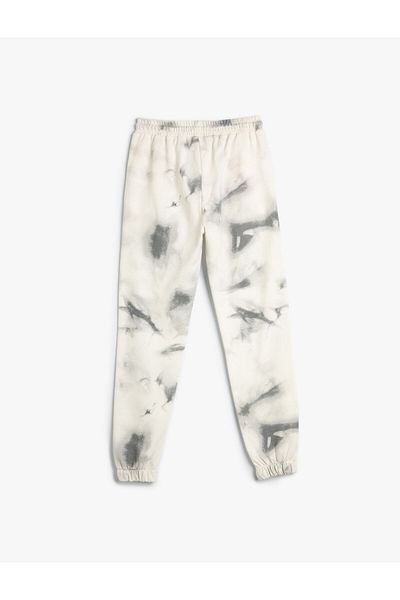 Koton Jogger Sweatpants Batik Patterned Tie Waist Raised Cotton