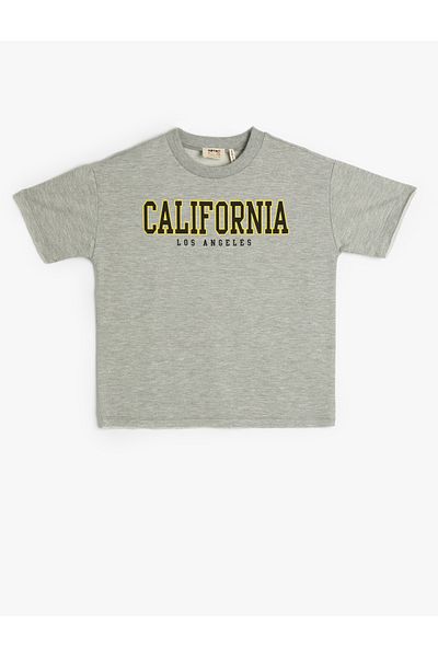 Koton Tricou cu mânecă scurtă cu gât crew imprimat