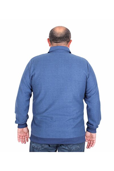 MocGrande Мъжки суитшърт с поло яка, голям размер - Moc Grande 24410 Marin