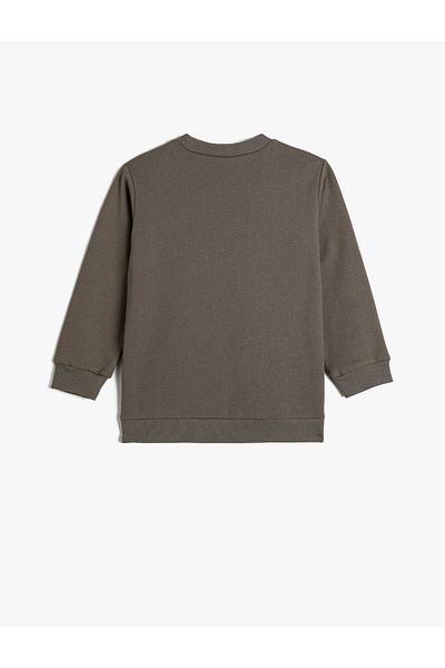 Koton Long Sleeve Crew Neck City Themed Sweatshirt - Raster