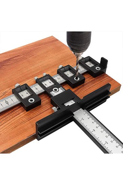 BGA Carpenter Jig Guide Ruler Hole Punch Stencil Cabinet Doors Drawer Hole Punch Stencil Ruler