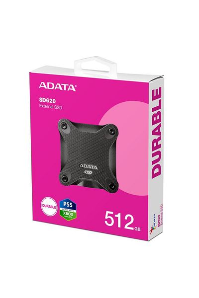 Adata 512Gb Sd620 Black Portable USB 3.2 Gen2 Ssd External Disk