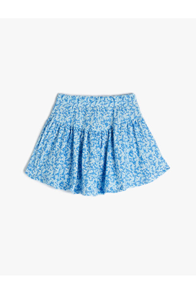Koton Спідниця в квіточку плісирована текстурована з еластичним поясом