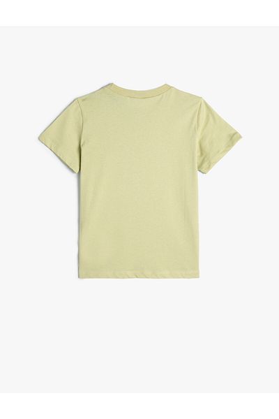 Koton T-Shirt Dinosaur Printed Short Sleeve Crew Neck Cotton