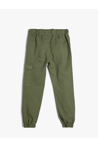 Koton Cargo Jogger Pants with Pockets - Waist Tied