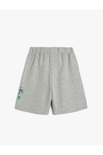 Koton Shorts Football Themed Print Detailed Tie Waist